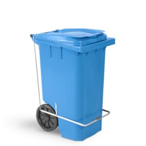 Lixeira 240l com rodas de borracha e pedal